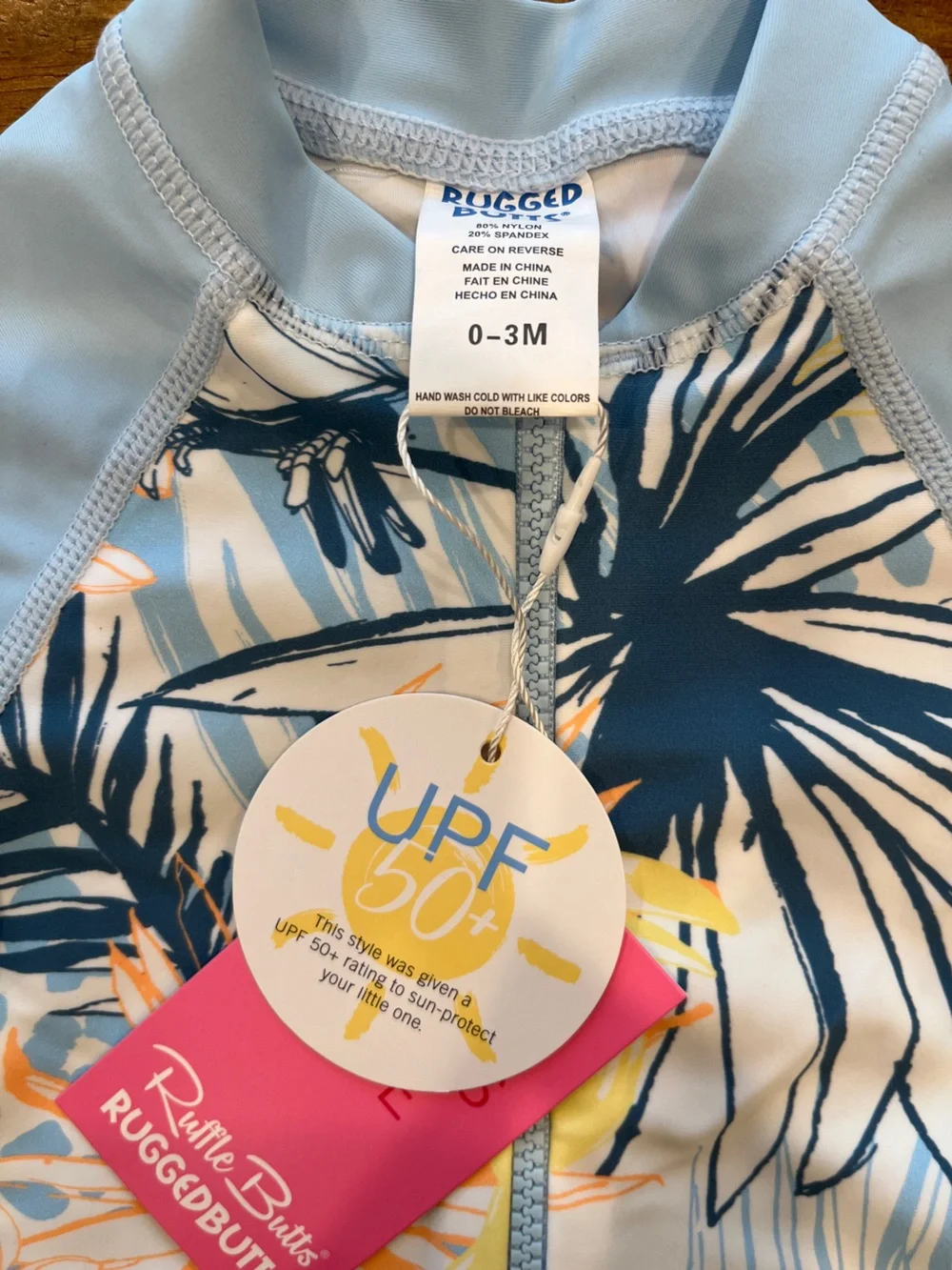NWT Rugged Butts Infant Rash Guard 1-3 Months